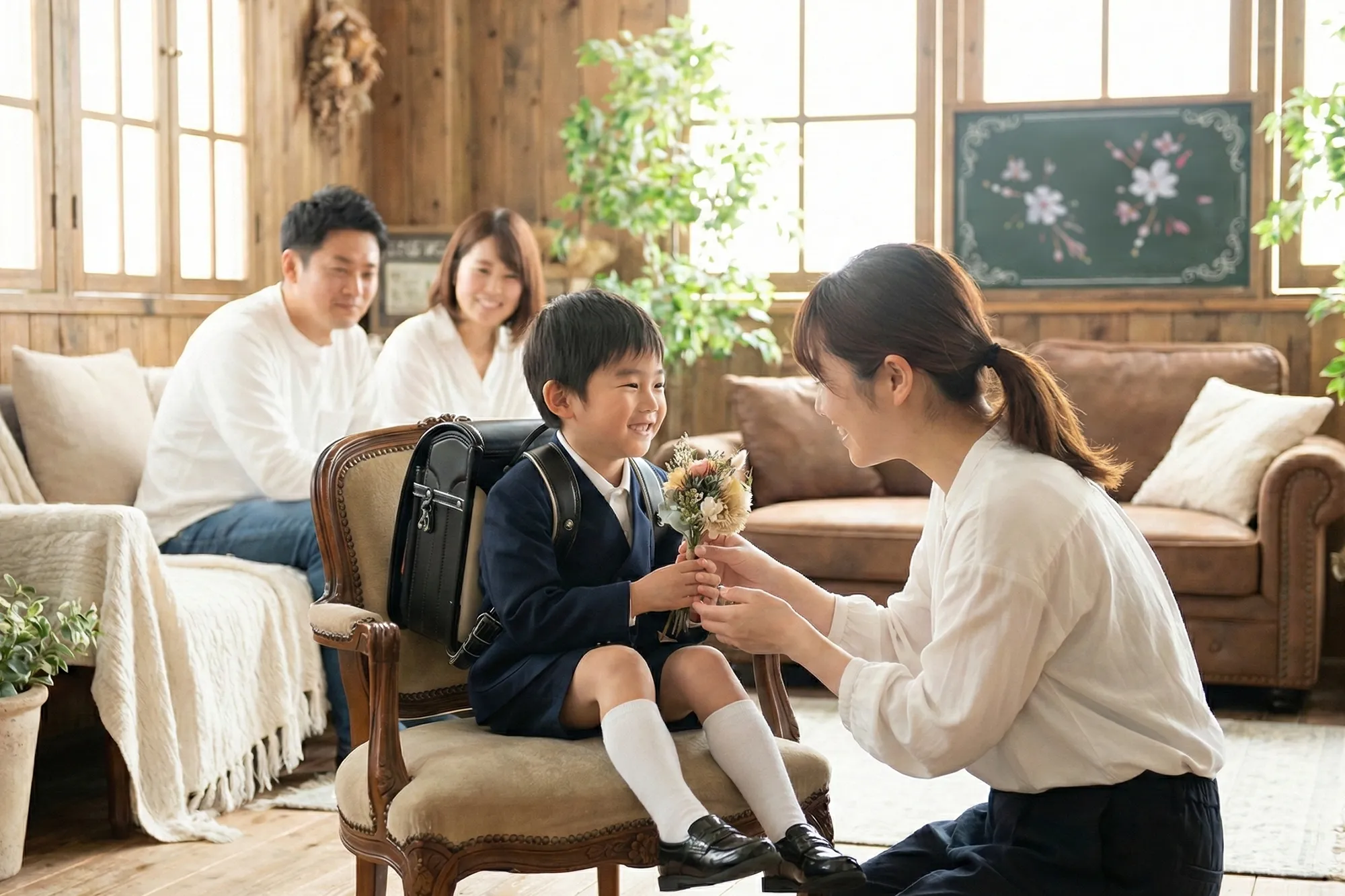 卒業式の記念写真・制服姿の撮影 - アトリエゆう